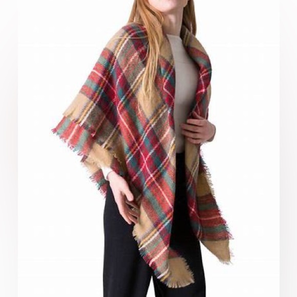 Autumn Scarf 🧣 with Frayed Edges - Picture 2 of 5